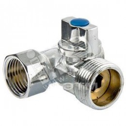 Кран шаровой 1/2'x3/4'x1/2' для подключения санитарных приборов