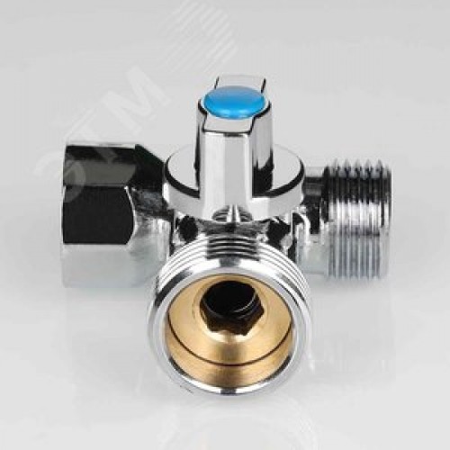 Кран шаровой 1/2'x3/4'x1/2' для подключения санитарных приборов