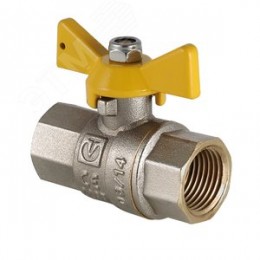 Кран шаровой газовый 1/2' ВР рукоятка бабочка VALGAS