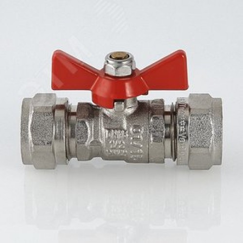 Кран шаровой 16 под обжим ручка бабочка