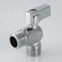 Кран шаровой угловой 1/2'x3/4' для подключения санитарных приборов