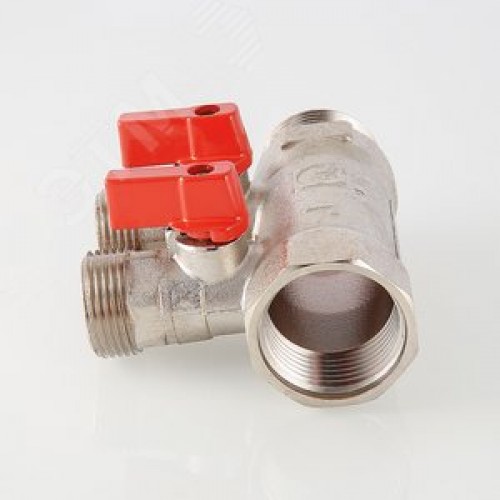 Коллектор 1'x2 выхода Евроконус 3/4 с отсекающими кранами