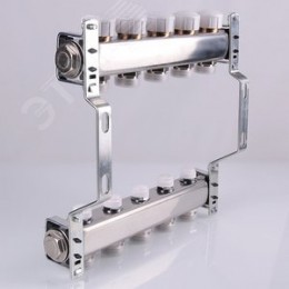 Блок коллекторный с ручными регулировочными клапанами 1'X6 вых+евроконус 3/4'