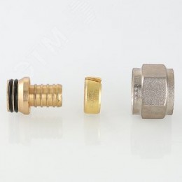 Соединитель коллекторный обжимной для полимерной PEX трубы 16 (2.0)х1/2'