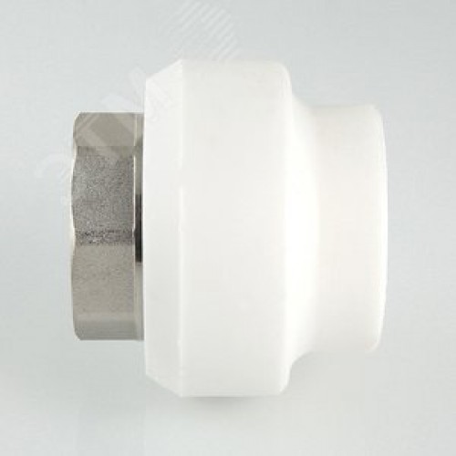 Муфта комбинированная 32x1' ВР под ключ полипропиленовая PPR белая