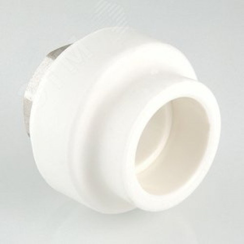 Муфта комбинированная 32x1' ВР под ключ полипропиленовая PPR белая