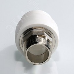 Муфта комбинированная 40x1 1/4' НР под ключ полипропиленовая PPR белая