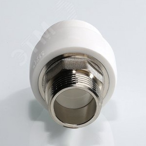 Муфта комбинированная 40x1 1/4' НР под ключ полипропиленовая PPR белая