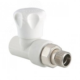 Клапан для радиатора 25x3/4' прямой полипропиленовый PPR белый