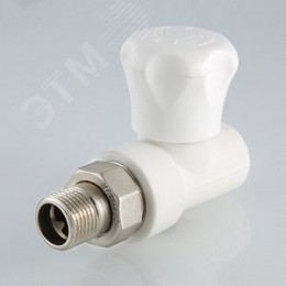 Клапан для радиатора 25x3/4' прямой полипропиленовый PPR белый