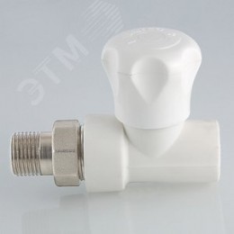 Клапан для радиатора 25x3/4' прямой полипропиленовый PPR белый