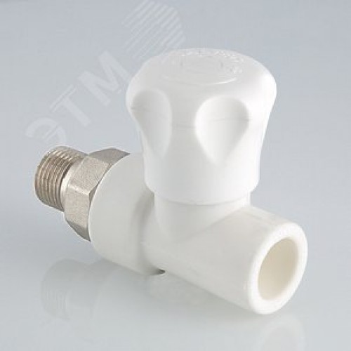 Клапан для радиатора 25x3/4' прямой полипропиленовый PPR белый