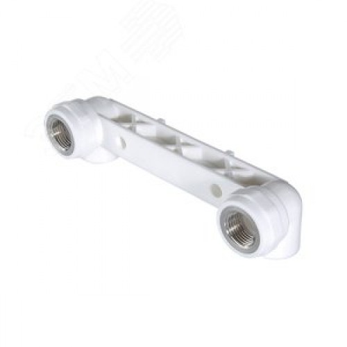 Планка монтажная 25x1/2' ВР для смесителя, с водорозетками, полипропиленовая PPR белая