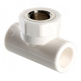 Тройник комбинированный 32x1' ВР полипропиленовый PPR белый