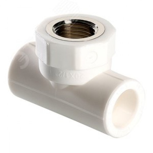 Тройник комбинированный 25x1/2' ВР полипропиленовый PPR белый