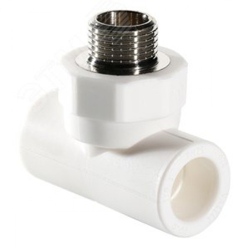 Тройник комбинированный 25x3/4' НР полипропиленовый PPR белый