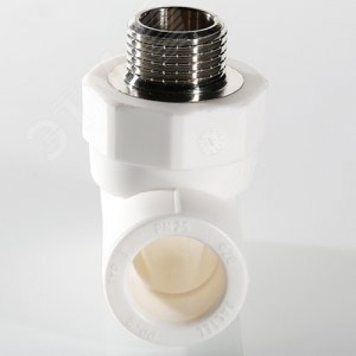 Тройник комбинированный 25x3/4' НР полипропиленовый PPR белый