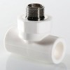 Тройник комбинированный 25x3/4' НР полипропиленовый PPR белый