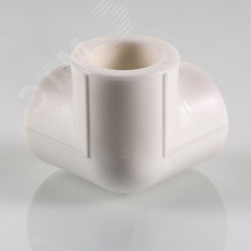 Тройник 25 мм двухплоскостной, полипропиленовый PPR белый