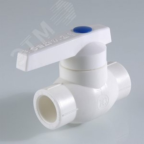 Кран шаровой 25 мм полипропиленовый PPR белый