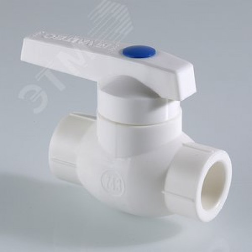 Кран шаровой 25 мм полипропиленовый PPR белый
