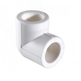 Угольник 63 мм 90 град., полипропиленовый PPR, белый