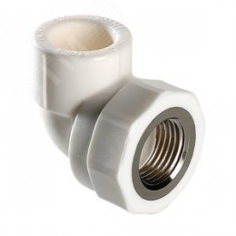 Угольник комбинированный 32x3/4' ВР переходной, полипропиленовый PPR, белый