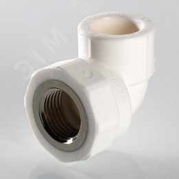 Угольник комбинированный 32x3/4' ВР переходной, полипропиленовый PPR, белый