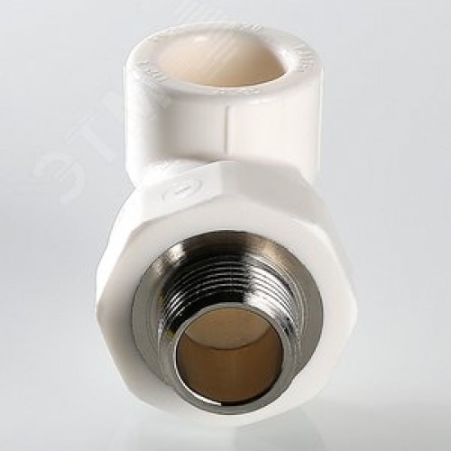 Угольник комбинированный 32x1' НР переходной, полипропиленовый PPR, белый