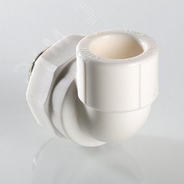 Угольник комбинированный 32x1' НР переходной, полипропиленовый PPR, белый