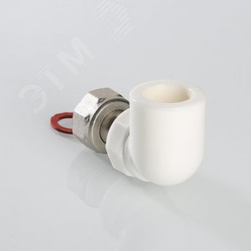 Угольник комбинированный 25x3/4' ВР с накидной гайкой, переходной, полипропиленовый PPR, белый