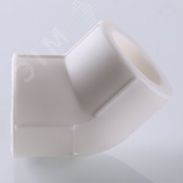 Угольник 32 мм 45 град., полипропиленовый PPR, белый