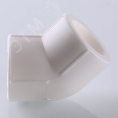 Угольник 32 мм 45 град., полипропиленовый PPR, белый