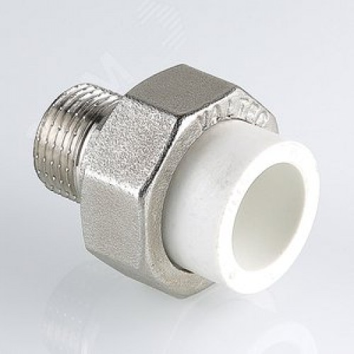 Муфта разъемная 25x1' НР полипропиленовая PPR американка, белая