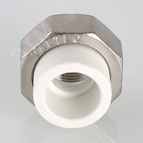 Муфта разъемная 20x1' ВР полипропиленовая PPR американка, белая