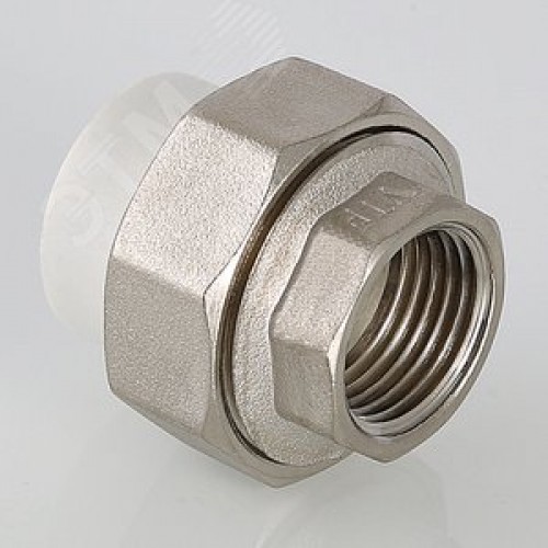 Муфта разъемная 20x1' ВР полипропиленовая PPR американка, белая