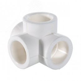 Крестовина 20 двухплоскостная полипропиленовая PPR белая