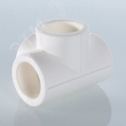 Крестовина 20 двухплоскостная полипропиленовая PPR белая