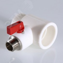 Тройник коллекторный 40x1/2' НР с шаровым краном полипропиленовый PPR