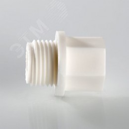 Заглушка 1/2' резьбовая, полипропиленовая PPR белая