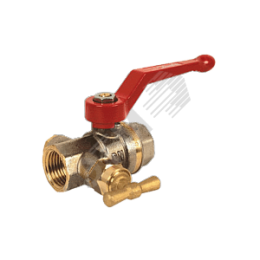 Кран шаровой латунный со спускником Ду 25