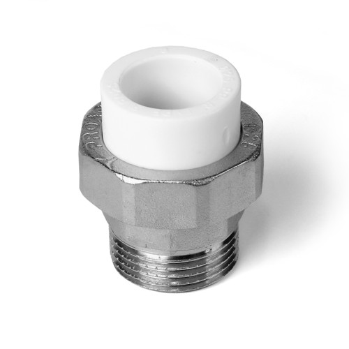 Муфта разъемная 20x1/2' НР полипропиленовая PPR американка, белая
