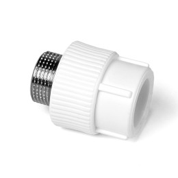 Муфта комбинированная 20x3/4' НР полипропиленовая PPR белый