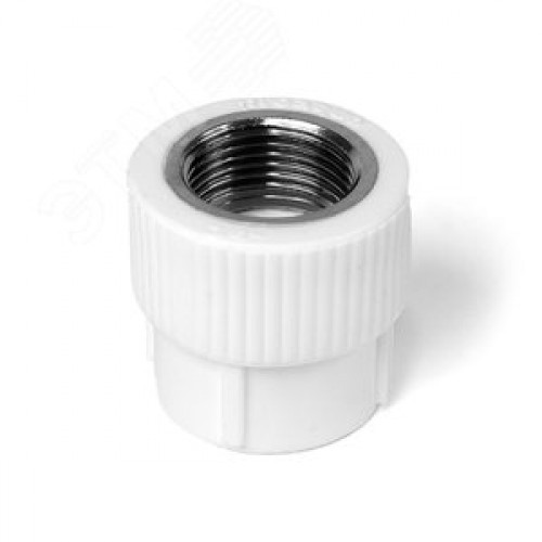 Муфта комбинированная 20x1/2' ВР полипропиленовая PPR белый