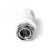 Муфта комбинированная 25x3/4' ВР, накидная гайка, полипропиленовая PPR белая