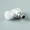 Кран шаровой 25x3/4' угловой для радиатора полипропиленовый PPR белый