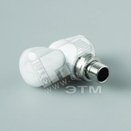 Кран шаровой 20x1/2' угловой для радиатора полипропиленовый PPR белый