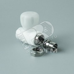 Кран шаровой 20x1/2' прямой для радиатора полипропиленовый PPR белый