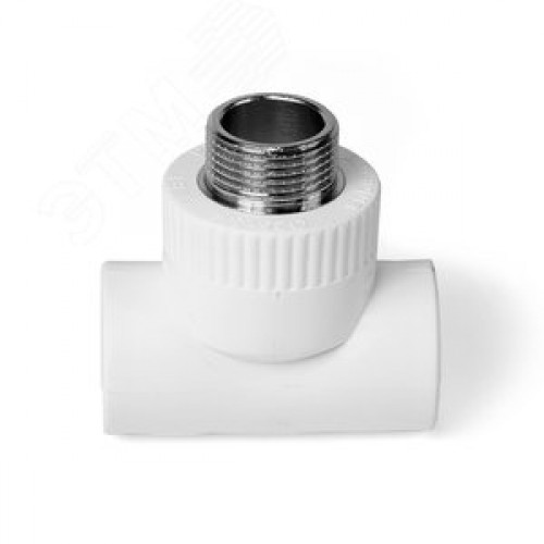 Тройник комбинированный 25x1/2' НР полипропиленовый PPR белый