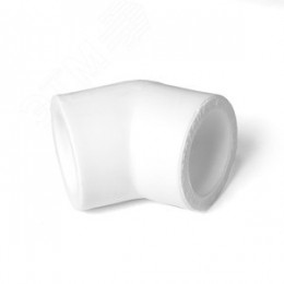 Угольник 63 мм 45 град., полипропиленовый PPR, белый